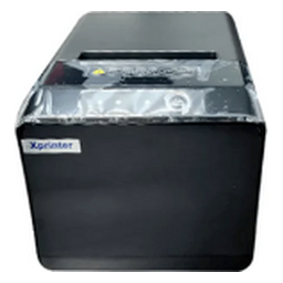 طابعة إيصالات حرارية Xprinter XP-Q806K مقاس 80مم، سرعة 260مم/ث، USB+LAN، قابس 3 أطراف، أسود